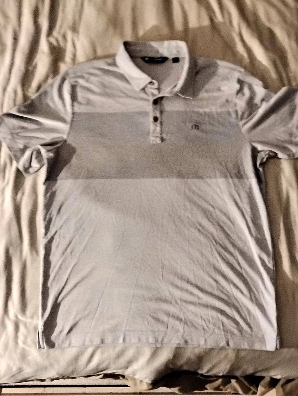 TravisMathew Color Block Polo in Gray Size XL